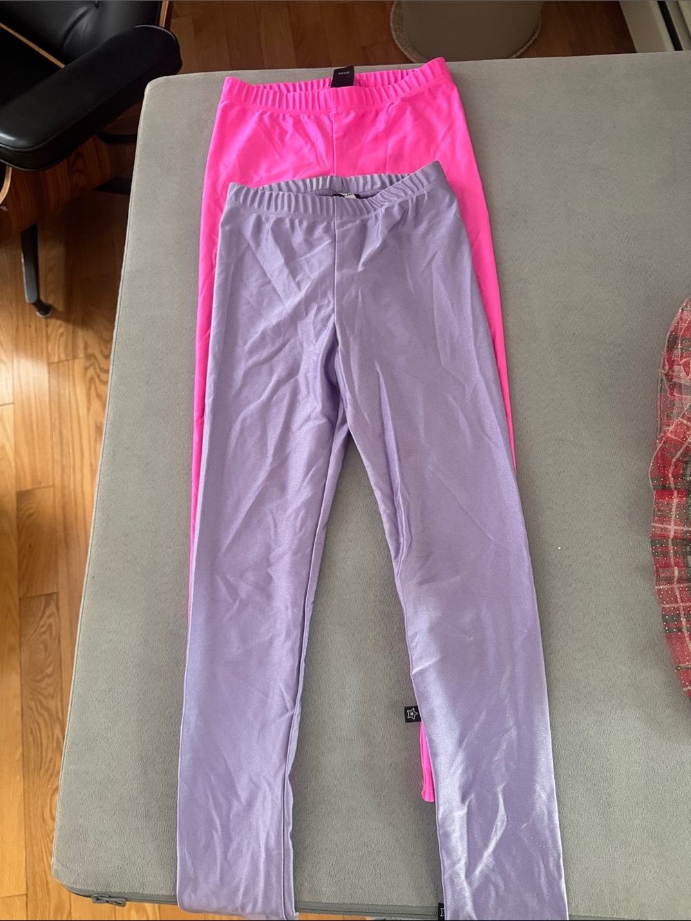 Girls' Two-Pack Leggings in Hot Pink and Lavender